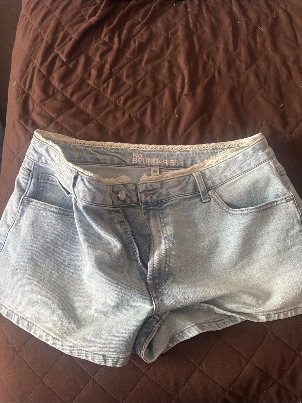 No Boundaries Light Wash Denim Shorts - Women's